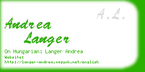andrea langer business card